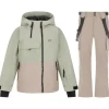 2117 of Sweden Kidden skijakke/skibukser sæt, junior, lysegrøn/beige