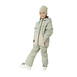 2117 of Sweden Kidden skijakke/skibukser sæt, junior, lysegrøn/beige