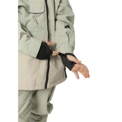 2117 of Sweden Kidden skijakke/skibukser sæt, junior, lysegrøn/beige