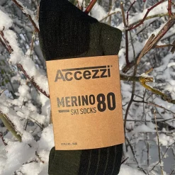 Accezzi Merino 80, skistrømper, grøn