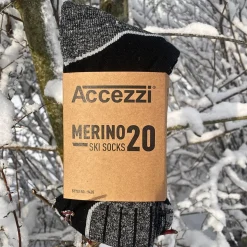 Accezzi Merino 20 skistrømper, 3 par, sort
