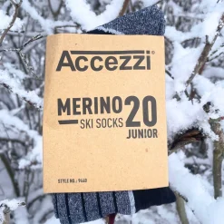 Accezzi Merino 20 skistrømper, 2 par, junior, sort
