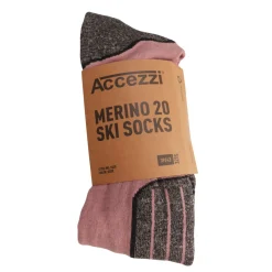 Accezzi Merino 20, skistrømper, dame, lyserød