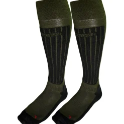 Accezzi Merino 80, skistrømper, 2 par, grøn