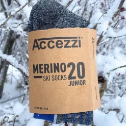 Accezzi Merino 20, skistrømper, junior, blå