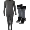 Accezzi merino skiundertøj + 2 par merino skistrømper, dame