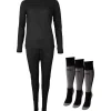 Accezzi skiundertøj + 3 par Coolmax skistrømper, dame