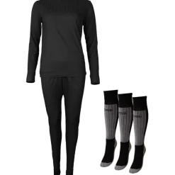 Accezzi skiundertøj + 3 par Coolmax skistrømper, dame