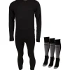 Accezzi skiundertøj + 3 par Coolmax skistrømper, herre