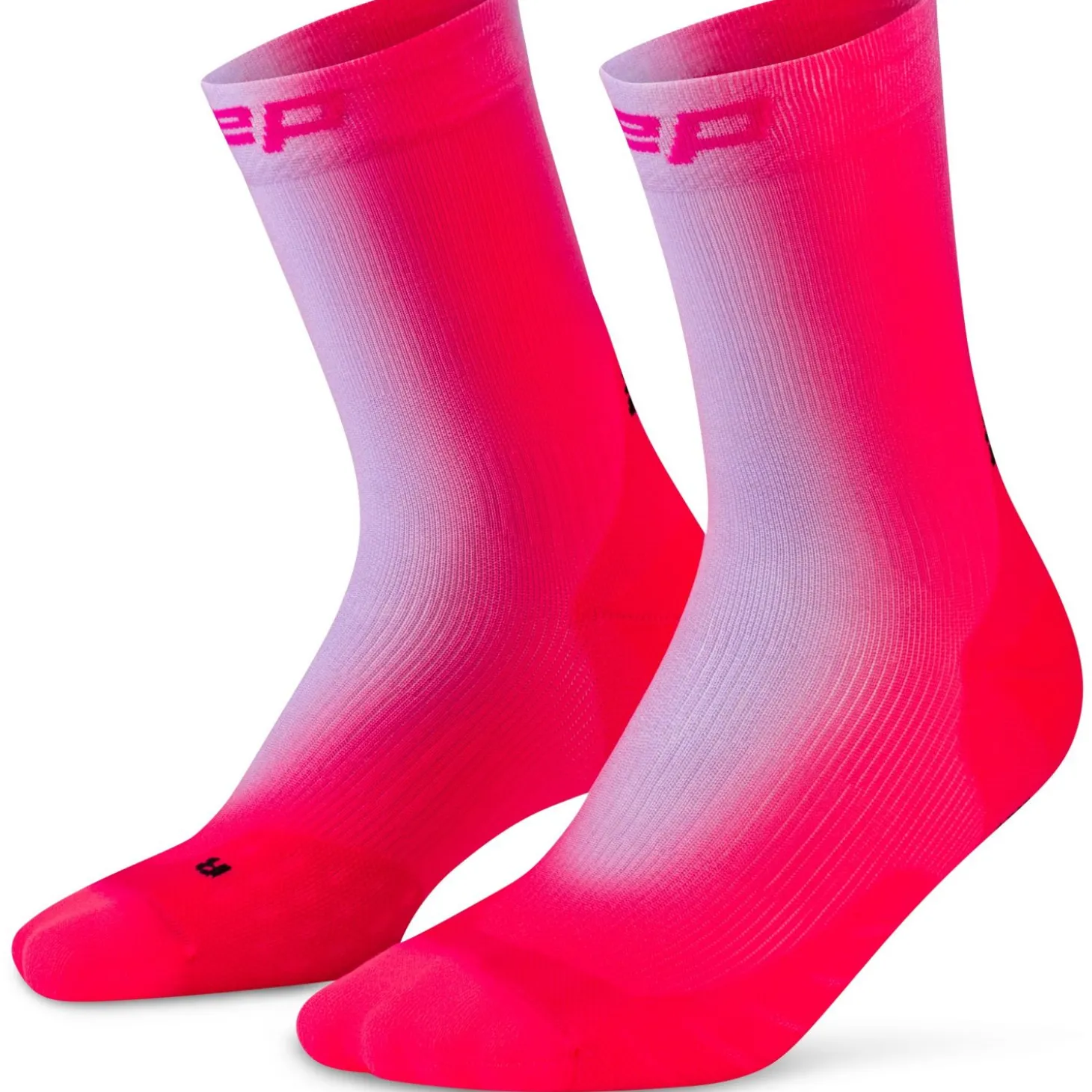 CEP Core Run EDT. GRADIENT Socks Mid Cut 5.0, løbestrømper, dame, lilla/pink