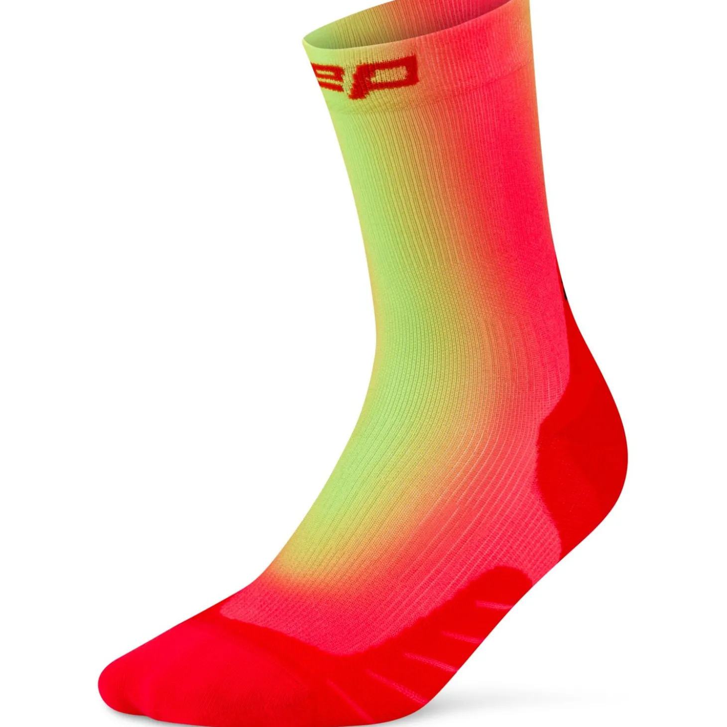 CEP Core Run EDT. GRADIENT Socks Mid Cut 5.0, løbestrømper, dame, rød/lime