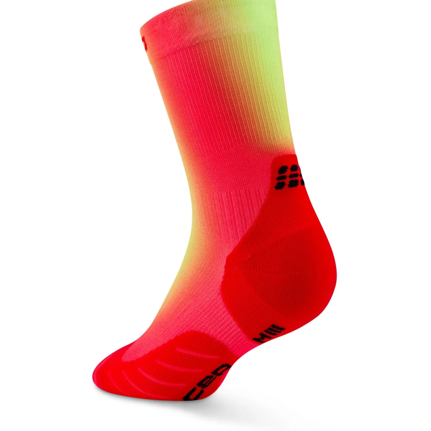 CEP Core Run EDT. GRADIENT Socks Mid Cut 5.0, løbestrømper, dame, rød/lime