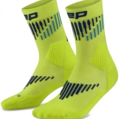 CEP Core Run Merino Socks Mid Cut 3.0, løbestrømper, dame, gul
