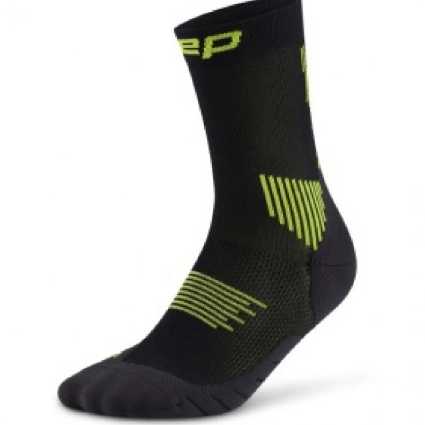 CEP Core Run Socks Mid Cut 5.0, løbestrømper, dame, sort/grøn
