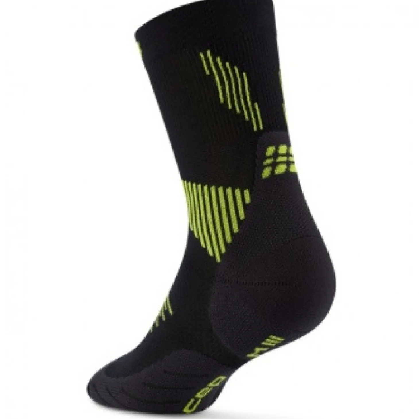 CEP Core Run Socks Mid Cut 5.0, løbestrømper, dame, sort/grøn