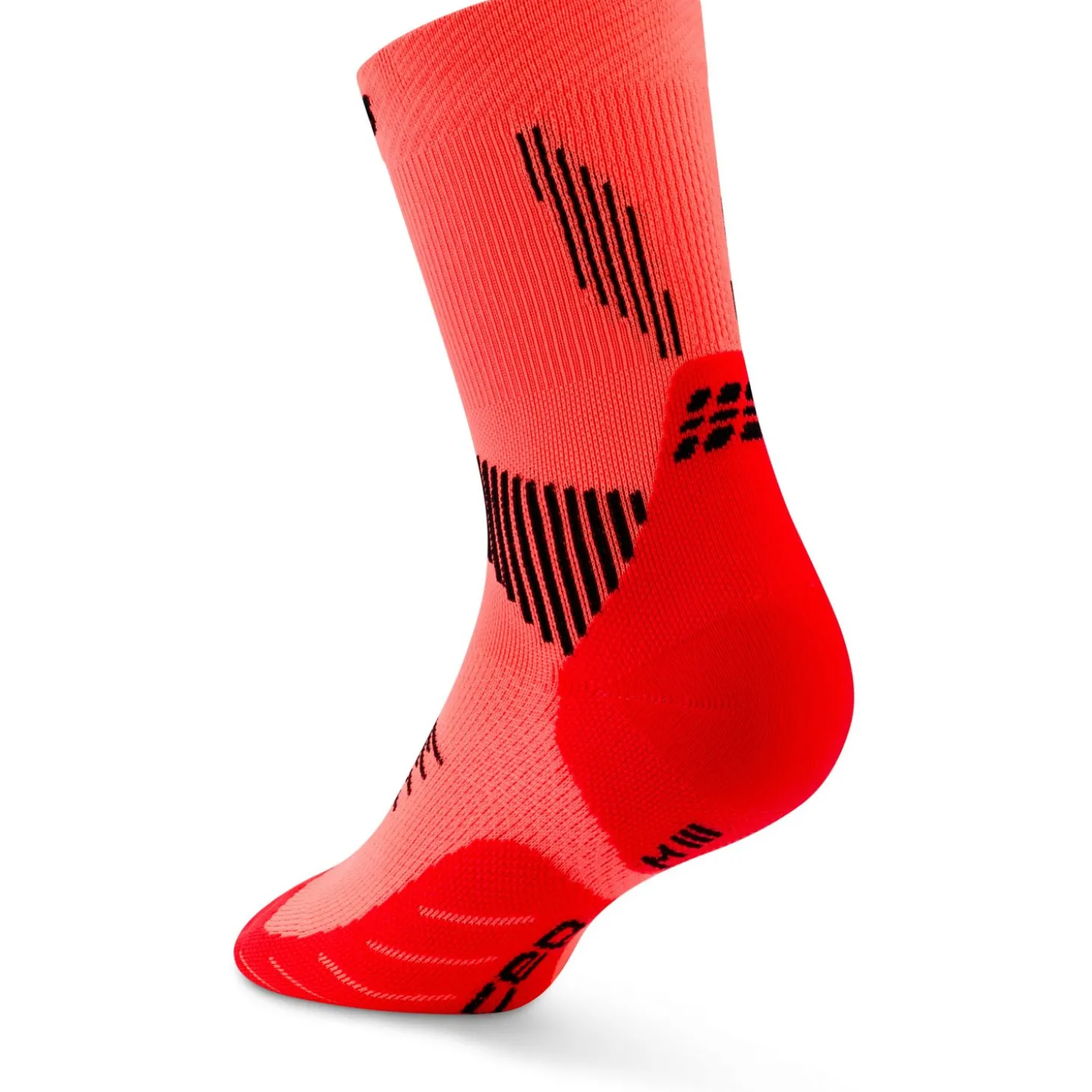 CEP Core Run Socks Mid Cut 5.0, løbestrømper, dame, neon