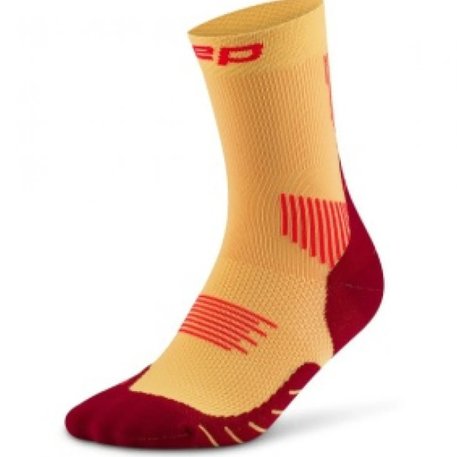 CEP Core Run Socks Mid Cut 5.0, løbestrømper, dame, gul