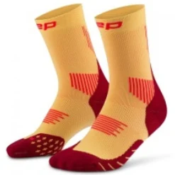 CEP Core Run Socks Mid Cut 5.0, løbestrømper, dame, gul
