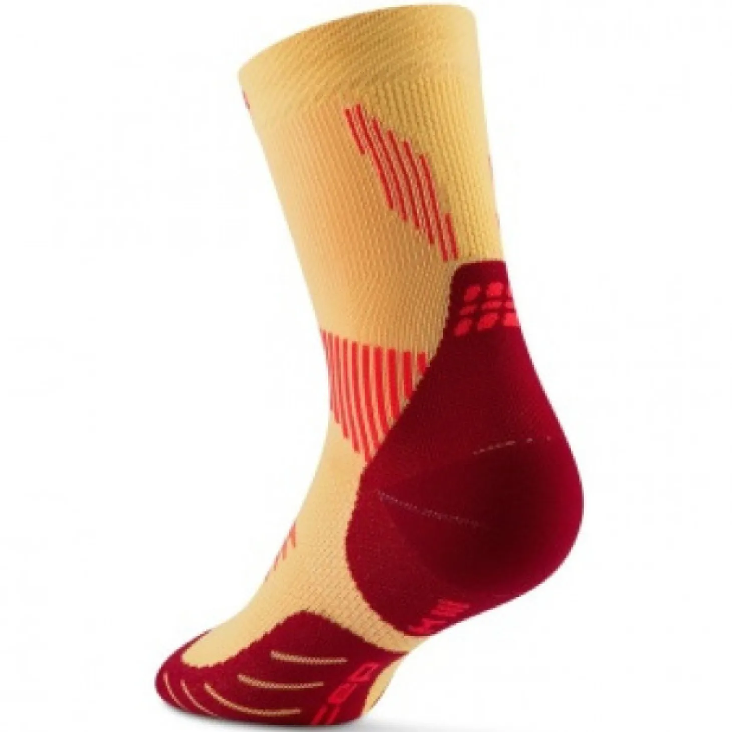 CEP Core Run Socks Mid Cut 5.0, løbestrømper, dame, gul