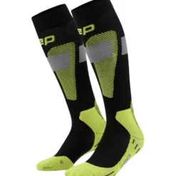 CEP Ski Merino Socks Tall 3.0, skistrømper, herre, sort/gul