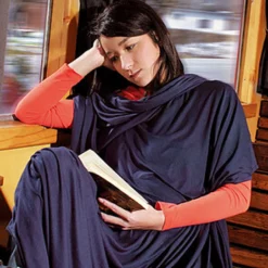 Cocoon Travel Blanket,180x140 cm, Rejsetæppe, navy
