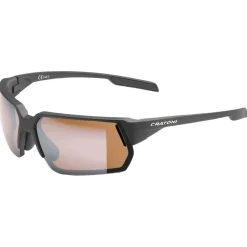Cratoni C-Lite Color+ Sport Amber W/ Silver Mirror, solbrille, mat sort