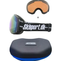 Demon Magnet Skisport.dk Edition, Blue Mirror + Accezzi gogglecase