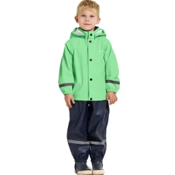 Didriksons Slaskeman, regnsæt, junior, lysegrøn/mørkeblå