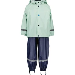 Didriksons Slaskeman, regnsæt, junior, mint/mørkeblå