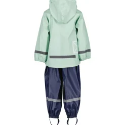 Didriksons Slaskeman, regnsæt, junior, mint/mørkeblå