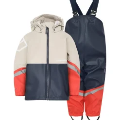 Didriksons Waterman, regnsæt, junior, beige/mørkeblå