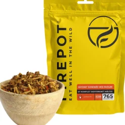 Firepot Krydret Svinekød med Nudler, frysetørret mad, XL