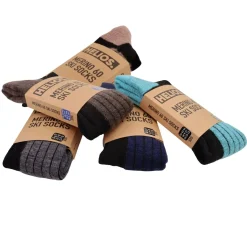 Helios Merino One 60, skistrømper, 2 par, pink