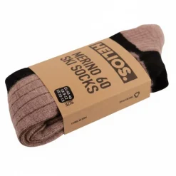 Helios Merino One 60, skistrømper, 2 par, pink
