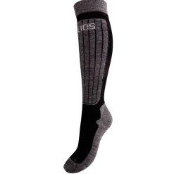 Helios Merino One 60, skistrømper, 2 par, sort