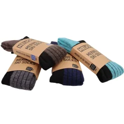 Helios Merino One 60, skistrømper, 2 par, sort
