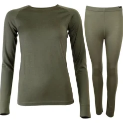 Helios Merino One skiundertøjssæt, dame, grøn
