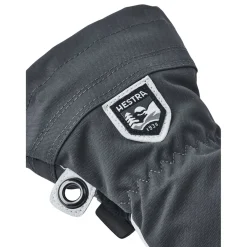 Hestra Army Leather Heli Ski, 3-finger skihandsker, junior, grå
