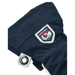 Hestra Army Leather Heli Ski, 3-finger skihandsker, junior, navy