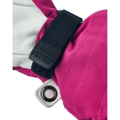 Hestra Army Leather Heli Ski, skihandsker, junior, pink