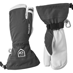 Hestra Army Leather Heli Ski, 3-finger skihandsker, grå