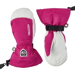 Hestra Army Leather Heli Ski, skiluffer, junior, pink
