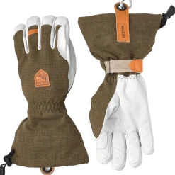 Hestra Army Leather Patrol Gauntlet, skihandsker, olive