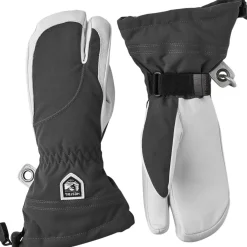 Hestra Heli Ski, 3-finger skihandsker, dame, grå/hvid