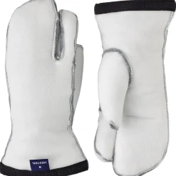 Hestra Heli Ski Liner, 3-finger inderhandsker, hvid
