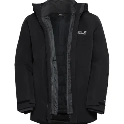 Jack Wolfskin Flowline 3in1, skijakke, herre, sort
