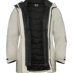 Jack Wolfskin Flowline 3in1, skijakke, dame, beige
