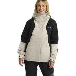 Jack Wolfskin Flowline 2L Ins, skijakke, dame, beige