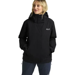 Jack Wolfskin Flowline 2L Ins, skijakke, dame, sort