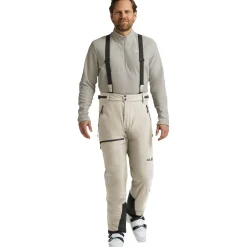 Jack Wolfskin Flowline Pro 2L Ins, skibukser, herre, beige